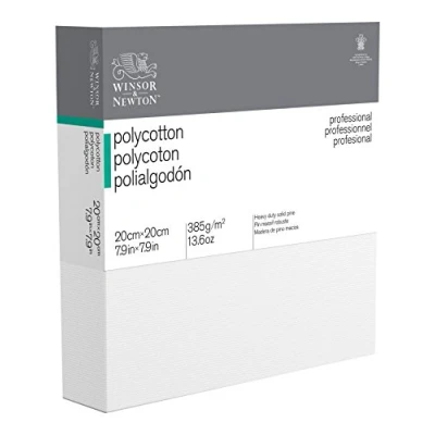 Obrázek Winsor &amp; Newton 6206049 Professional klínový rám Deep Edge z bavlněné směsové tkaniny, 385 g/m², 3krát základní nátěr, střední zrnitost, ideální pro olejové barvy a akrylové 20 x cm