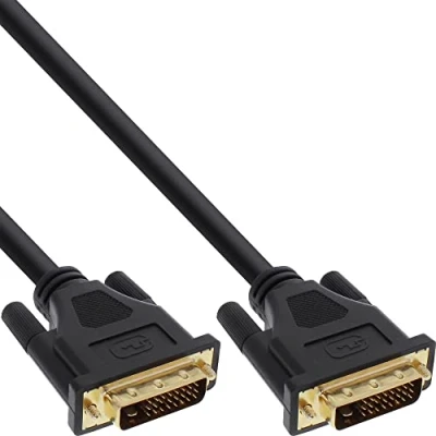 Obrázek InLine 17778P DVI D připojovací kabel Premium, digital 24+1 konektor / konektor, Dual Link, 20 m