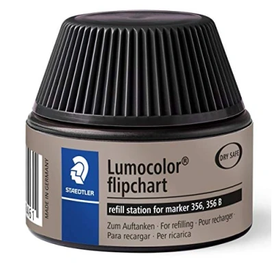 Obrázek STAEDTLER 488 56 9 Lumocolor flipchart marker náhradní stanice pro 356/356 B, černá, 30 ml