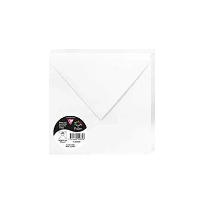 Obrázek Clairefontaine 5433C Packung mit 20 Umschläge Pollen, Format 165 x 165mm, 120g, ideal für Einladungen und Korrespondenz, Weiß, 1 Pack