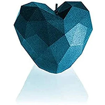 Obrázek Candellana Kerze Herz Low Poly, Höhe: 7,8 cm, Handgemacht in der EU