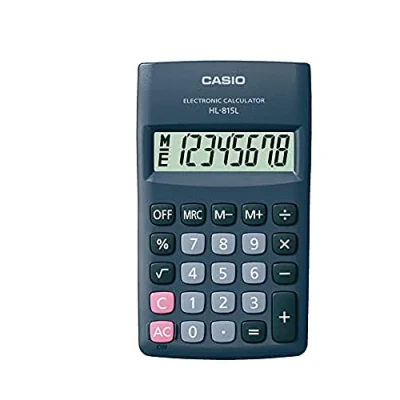 Obrázek Casio, HL 815L, kalkulačka, 8místný displej, s druhou odmocninou, černá