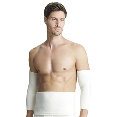 Obrázek Susa Unisex Košile pro dospělé Angora ohřívač kloubů s8060940 vás a něj l bílá (vlněná S115)
