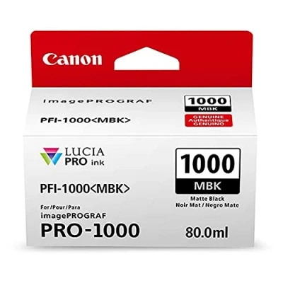 Obrázek Canon Inkoustová kazeta PFI 1000 MBK matná černá 80 ml originál PRO imagePROGRAF