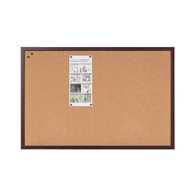 Obrázek Korková tabule Bi Office Earth s executivním MDF rámem, třešeň, ekologická nástěnka vrstvou přírodního korku, 60 x 45 cm