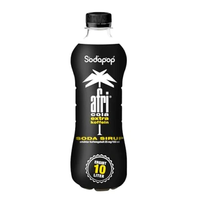Obrázek Sodapop Sirup afri Cola 25, extra porce kofeinu, rychle a jednoduše, 1 láhev vydá 10 l hotového nápoje, 500 ml