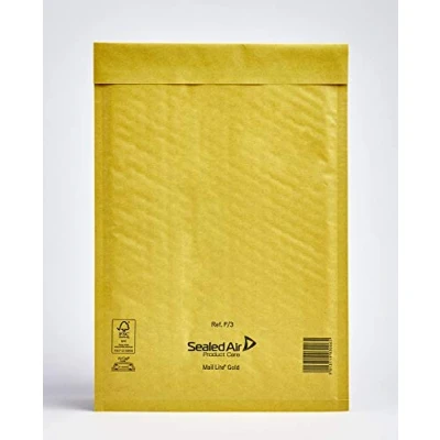 Obrázek Mail Lite polstrovaná přepravní taška velikost J / 3 220 x 330 mm 10 ks zlatá