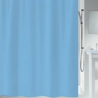 Obrázek Spirella Sprchový závěs proti plísním antibakteriální, omyvatelný, vodotěsný polyester, &quot;Primo&quot; 240 x 180 cm světle modrý