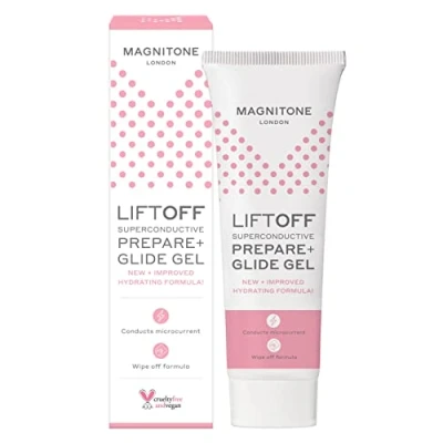 Obrázek MAGNITONE LiftOff Superconductive Prepare + Glide gel pro napínání obličeje a radiofrekvenční přístroje, hydratační, omyvatelná receptura, na bázi vody, bez pokusů zvířatech veganský