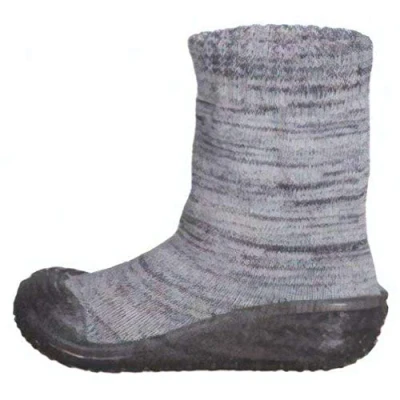 Obrázek Playshoes Unisex Stick dětské domácí boty, šedá vysoká