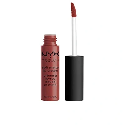 Obrázek NYX Professional Makeup Rtěnka, jemný matný krém na rty, krémový a povrch, vysoce pigmentovaná, dlouhotrvající, veganská receptura, barevný odstín: Rome
