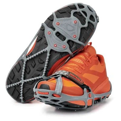 Obrázek Yaktrax Držadla pro běžeckou obuv obuv, 3 mm slinutý karbid a hroty na ledu, unisex, šedá, L