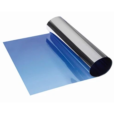 Obrázek FOLIATEC SUNVISOR reflexní stínící proužky tónovací fólie ochrana proti slunci čelní sklo se stylovým barevným přechodem, modrá, 20 x 150 cm
