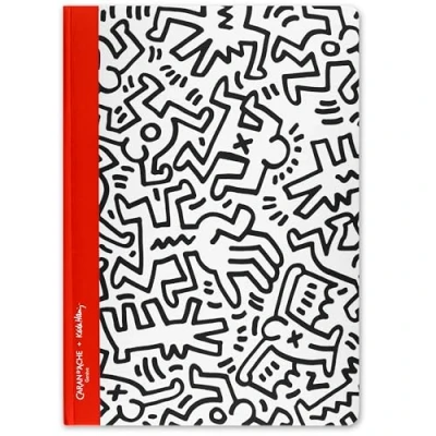 Obrázek Caran d&#039;Ache Notizbuch KEITH HARING A5 Sonderedition, Weiss/opulenter Garten