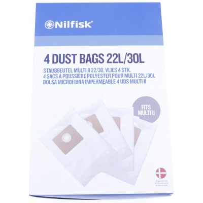 Obrázek Nilfisk 107417195 sáček do vysavače lot de 4 sacs synthetique 22L/30L