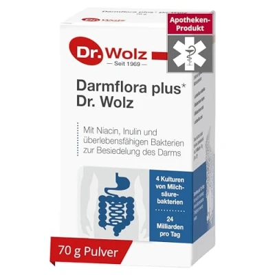 Obrázek Střevní mikroflóra plus od Dr. Wolze, 24 miliard bakterií mléčného kvašení denně, 4 kultury kvašení, 70 g