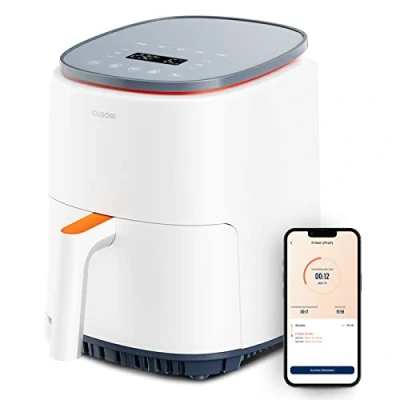 Obrázek COSORI Lite Heissluftfritteuse 3.8L, voreingestelltes mehrstufiges Kochen, bis zu 230℃, Smart Steuerung, 1500W, 1 3 Portionen, kostenlos mit Online Rezepten, Spülmaschinenfest, Weiß