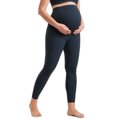 Obrázek CRZ YOGA Dámské těhotenské legíny Butterluxe 64 cm Skinny kalhoty High Waist na jógu, Pravé námořnictvo