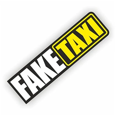 Obrázek Střed fólie Fake Taxi 14,5 x 4 cm kvalitní Nálepka auto Tuning OEM &amp; JDM Sticker Veselé nálepky na Stickerbomb Made in Germany
