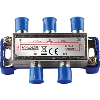 Obrázek Schwaiger VTF8844241 High End Rozdělovač 4 Násobný pro BK A zařízení GA (110 DB)
