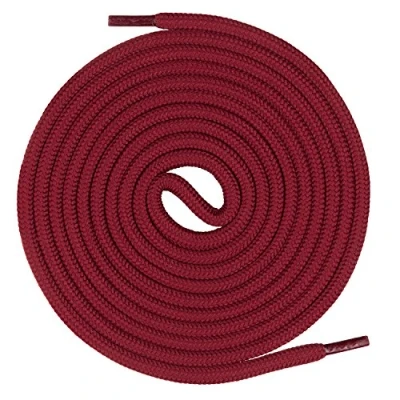 Obrázek Mount Swiss Kulaté prémiové tkaničky na pracovní boty, turistické a trekingové boty 100% polyester extrémně odolné proti roztržení ø 5 mm 12 barev délky 60200 cm I Made in Europa, vínově červená