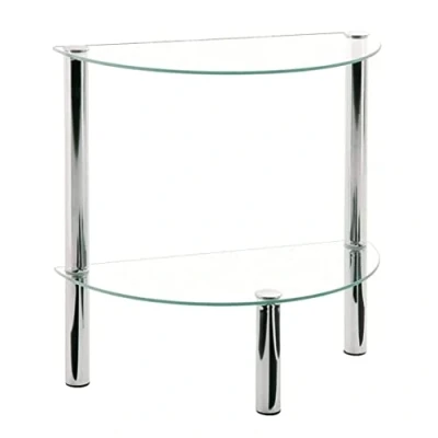 Obrázek HAKU Nábytek servírovací stolek chrom, kov, bezpečnostní sklo rozměry: š 45 cm x v 47 h 22 cm, styl: moderní