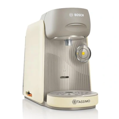 Obrázek Kávovar na kapsle Bosch Tassimo finesse TAS167P, 70 nápojů, intenzivnější káva tlak hlavy, automatické vypnutí, perfektní dávkování, šetří místo, 1400 W, krémový