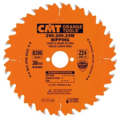 Obrázek CMT ORANGE TOOLS 290.200.24M HANDKREISSÄGEBLATT LÄNGSSCHNITT 200X2.8X30 Z=24 10 WECHSELZAHN
