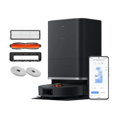Obrázek Xiaomi Robot Vacuum X20 Max sací výkon 8000 Pa, duální mop s čištěním horkou vodou a sušením, kapacita prachu 75 dní, 4 režimy čištění baterie 5200 mAh pro chytré, důkladné