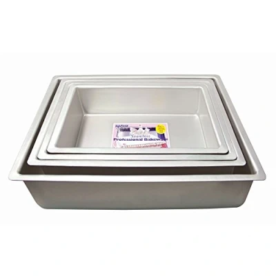 Obrázek PME OBL08123 podélný hliníkový pečicí forma, Silver, 20,3 x 30,5 7,6 cm