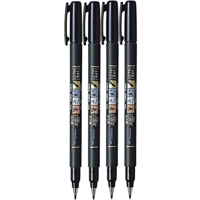 Obrázek Pero Tombow Brush Pen Fudenosuke, tvrdá a měkká špička, černá barva písma