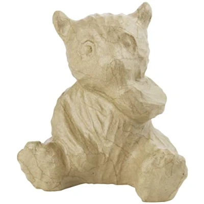 Obrázek Décopatch SA174O Nosič S z papírmašé, Panda, 13,5 x 10 15 cm, ke zdobení, kartonově hnědá