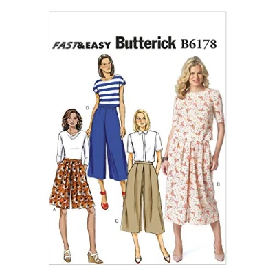 Obrázek Butterick Střihový vzor, denim, len, vícebarevný, E5 (14 16 18 20 22)