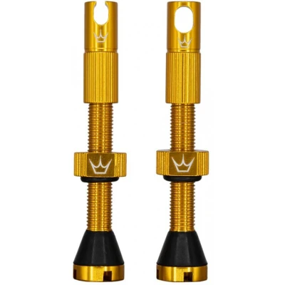 Obrázek Peatys X Chris King MK2 Tubeless Valves 1 pár bezdušové 42 mm zlatá Ventilky