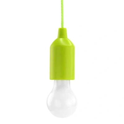 Obrázek HyCell Pull Light zelené s tahacím spínačem vč. AAA baterií přenosná LED lampa teplá bílá mobilní svítidlo ideální pro zahradu kůlnu stan kempování podkroví šatník nebo party dekorace, 1