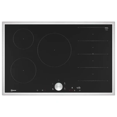Obrázek NEFF Indukční varná deska T68STV4L0, N 90, soběstačná sklokeramická deska, 80 cm široká, Twist Pad, Flex Induction, Home Connect, Smart Hood Automatic, ležící, černá