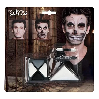 Obrázek Boland 45087 sada na líčení, 7dílná, 4 barvy 1 tužka houba, aplikátor, líčidlo Halloween, karneval, tématická party