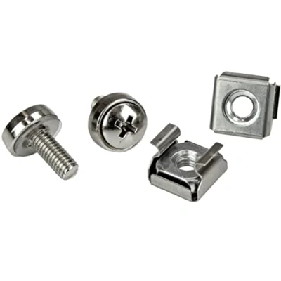 Obrázek StarTech.com M5 Rack Schrauben und Käfigmuttern 20 Pack M6 Muttern Server Schrank Montageschrauben 12mm