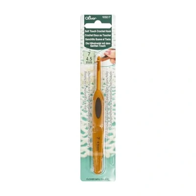 Obrázek Clover CL1032 háčkovací jehla, plast, zlatá, velikost 4,5 mm