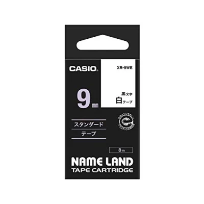Obrázek Casio EZ Label Printer XR 9WE1 lepicí páska 9 mm x 8,0 m černá na bílé