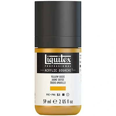 Obrázek Liquitex 2059416 &#039;Liquitex Professional Acrylic kvaš, akrylová barva s kvašovými vlastnostmi, stálá na světle, voděodolná, 59 ml dávkovací láhev oxidově žlutá