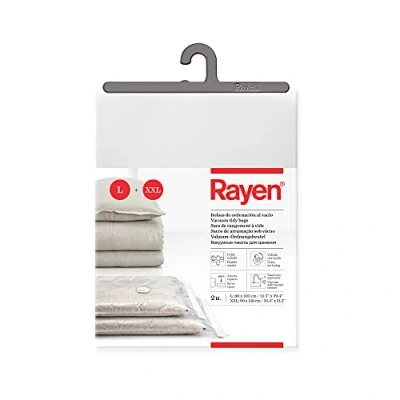 Obrázek Rayen Vakuumbeutel für Kleidung, Aufbewahrungsbeutel 2 Stück, 80 x 100 cm und 90 130 cm, transparent