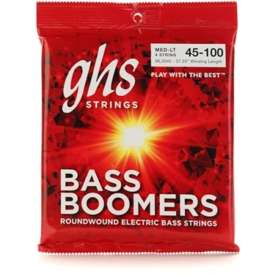 Obrázek GHS Bass Boomers ML3045 String Set, 4 String, Medium Light, .045 .100