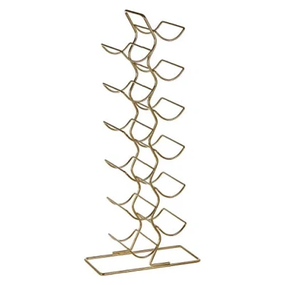 Obrázek Premier Housewares Wine Rack, Gold Plated Iron Wire, Einheitsgröße