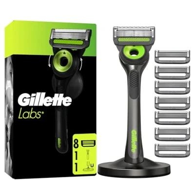Obrázek Gillette Labs s čisticím prvkem, holicí strojek pro muže, 1 rukojeť 8 čepelí, magnetickým dokem