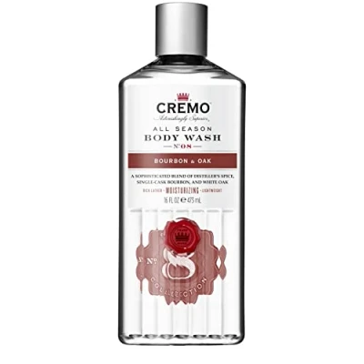 Obrázek CREMO All Season Body Wash pro muže hydratační sprchový gel bourbon a dub 473 ml