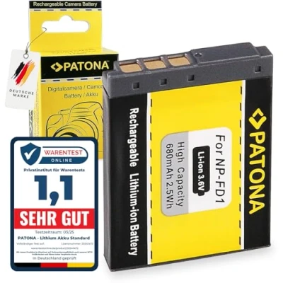 Obrázek PATONA Náhradní baterie pro Sony NP BD1 FD1 kompatibilní se Cybershot DSC G3 T75 T77 T200 T300 T500 T700 T900 TX1