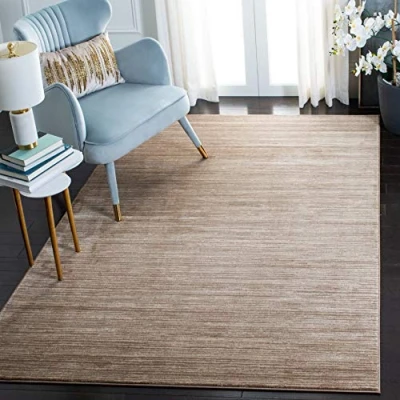 Obrázek SAFAVIEH Moderní koberec do obývacího pokoje, jídelny, ložnice Vision Collection, krátký předsíň, světle hnědý, 155 x 229 cm