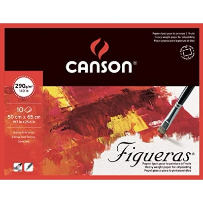 Obrázek Canson 200857230 Figueras Olejomalovací papír, 50 x 65 cm, přírodní bílá