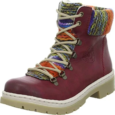 Obrázek Rieker Dámské Y9432 kotníkové boty, Červená Wine Orange Multi 35
